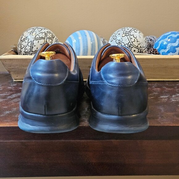 Moral Code Men's Erast Leather Slip-On Sneaker, Blue/Black, Sz 12 - Picture 5 of 16